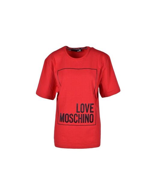 Love moschino red t shirt Clearance