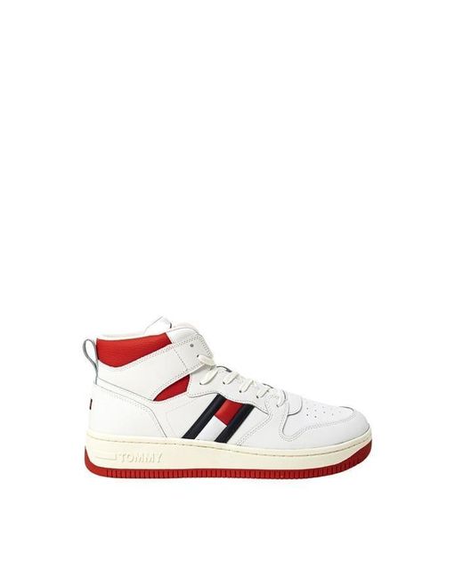 TOMMY HILFIGER JEANS Sneakers Laces Up Rubber Sole in White for Men | Lyst