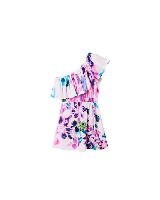 Vestito Desigual Per Bambine E Ragazze - Stampa Arty, Maniche Lunghe, Gonna A Skater Corta