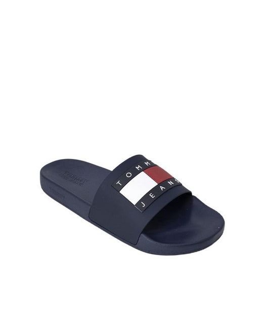 TOMMY HILFIGER JEANS Slippers Rubber Sole in Blue for Men | Lyst