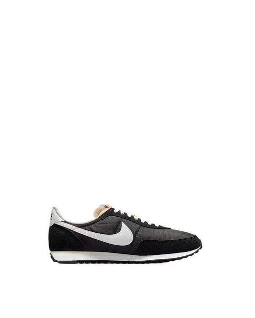 Nike Sneakers Laces Up Slip On Round Toe Leather in Black for Men | Lyst