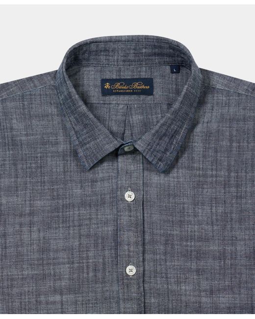 Brooks Brothers Blue Slim Fit Cotton Classic Shirt for men