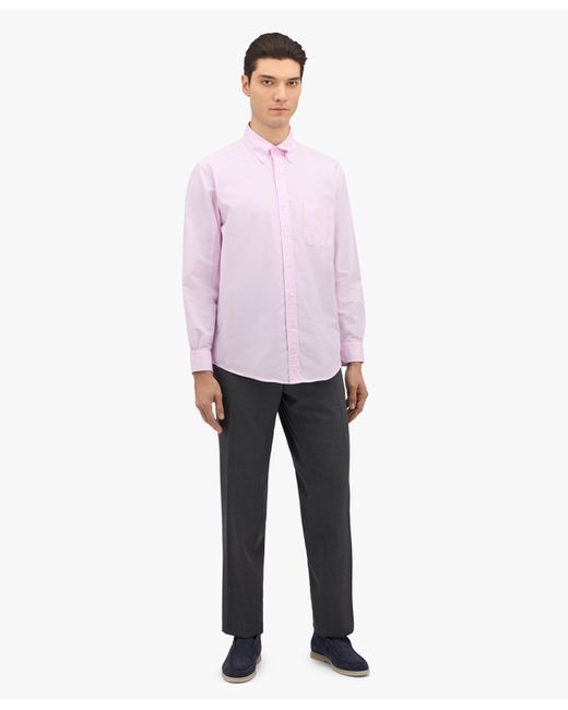 Pink Regular Fit Oxford Cloth Dress Shirt With Button-down Collar Brooks Brothers de hombre