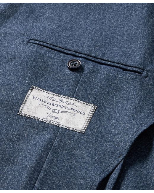 Brooks Brothers Blue Melange Wool Blend Blazer for men