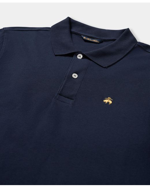 Brooks Brothers Blue Cotton Piqué Polo for men