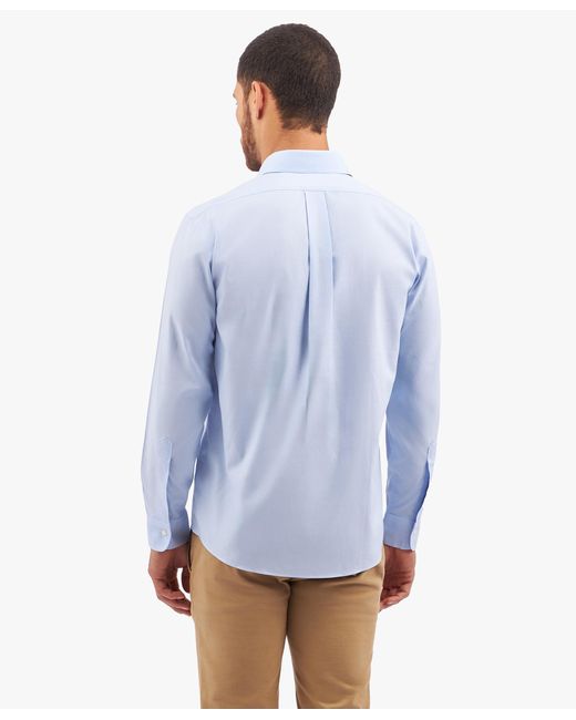 Camisa De Vestir Azul Claro De Corte Clásico Non-iron En Algodón Supima Elástico Con Cuello Ainsley Brooks Brothers de hombre de color Blue