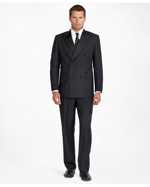 Brooks Brothers Double-breasted Tuxedo Jacket in Black for Men - Lyst