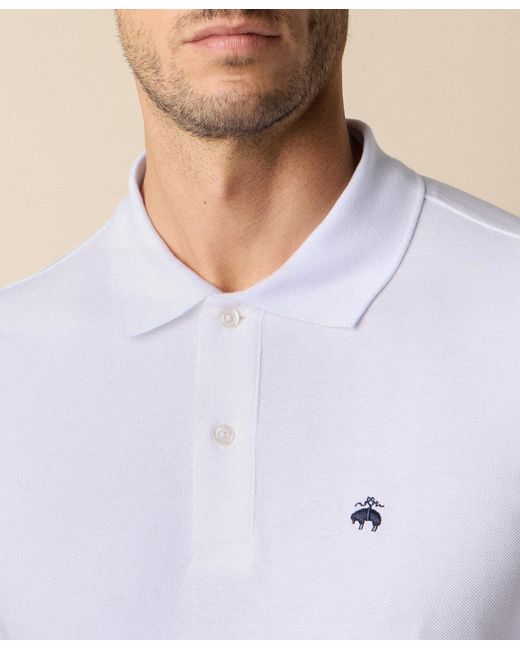 Brooks Brothers Polo Aus Baumwolle Piqué in White für Herren
