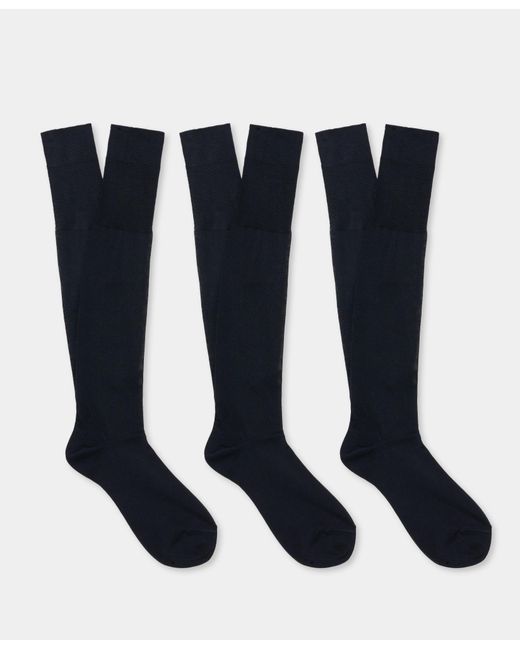 Brooks Brothers Blue Lisle Cotton Socks for men