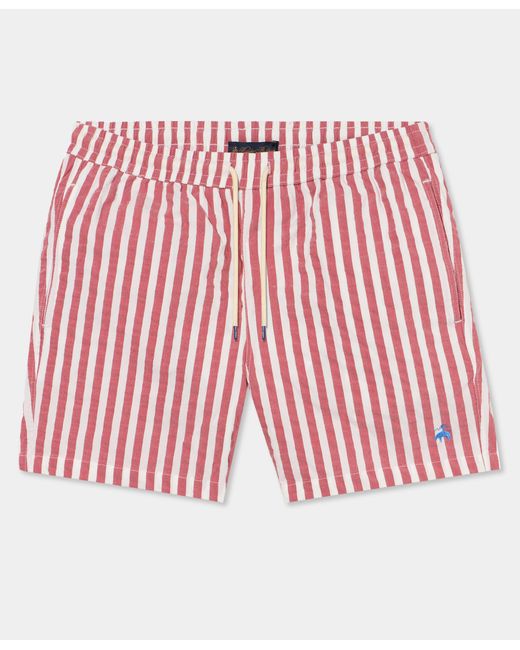 Brooks Brothers Red Awning Stripe Swim Trunks for men