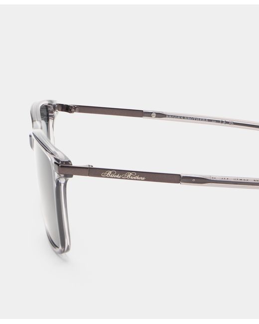 Brooks Brothers Gray Crystal Sunglasses for men