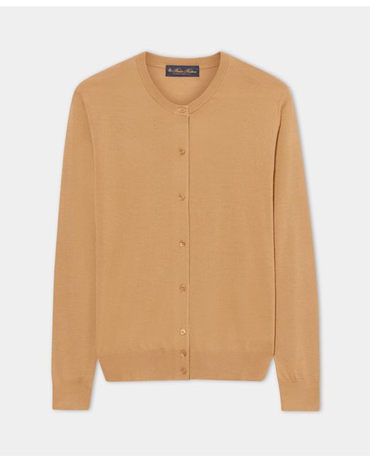 Brooks Brothers Natural Merino Wool Cardigan