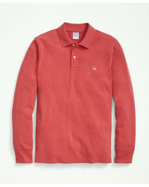 Brooks Brothers Red Golden Fleece Stretch Supima Long-sleeve Polo Shirt for men