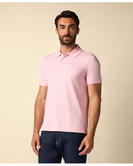 Brooks Brothers Pink Golden Fleece Stretch Cotton Pique Polo for men