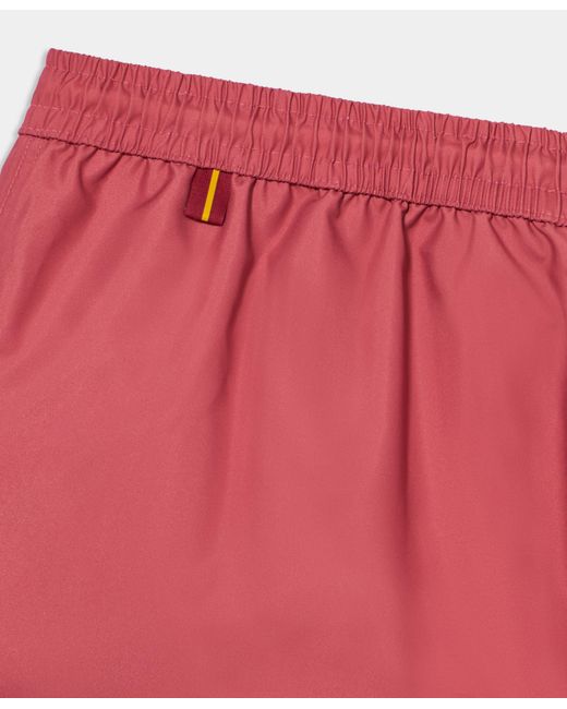 Brooks Brothers Red Plain Swim Trunks for men