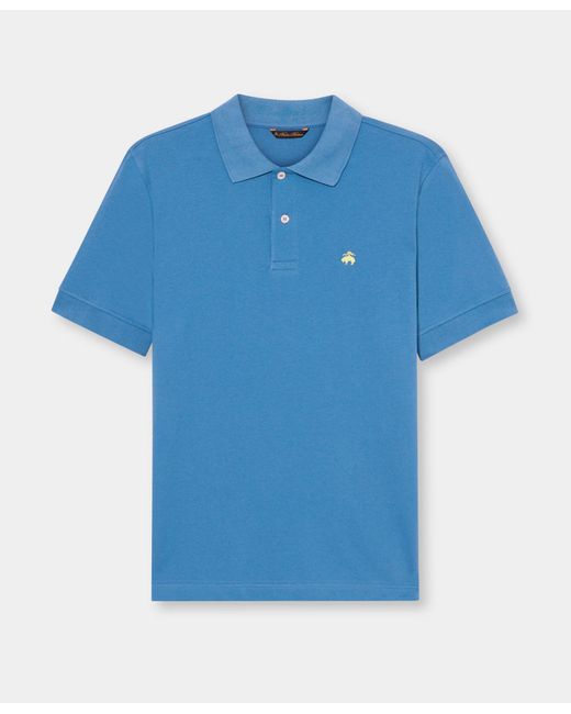 Brooks Brothers Blue Cotton Piqué Polo for men