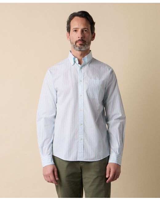 Brooks Brothers Blue Regular Fit Friday Shirt With Button Down Collar for men