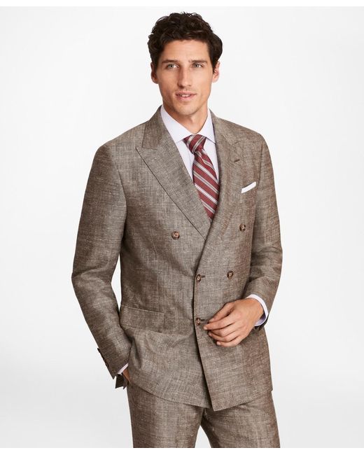 Brooks Brothers Brown Regent Fit Double-breasted Wool Blend Sport Coat for men
