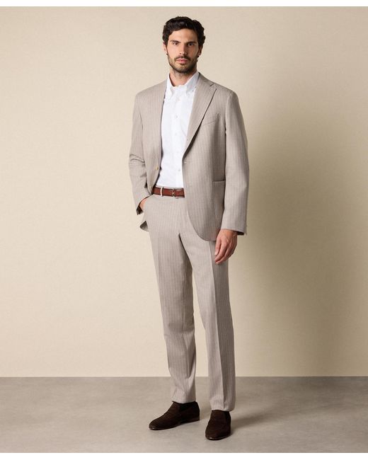 Brooks Brothers White Slim Fit Non-Iron Oxford Pinpoint Shirt With Button Down Collar for men