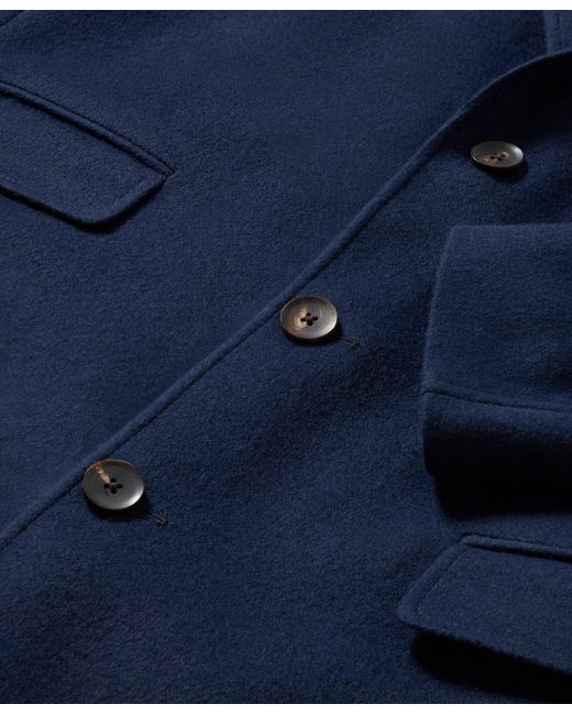 Brooks Brothers Blue Wool Dress Coat for men