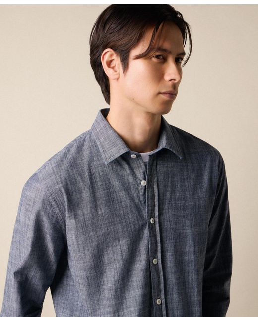 Brooks Brothers Blue Slim Fit Cotton Classic Shirt for men