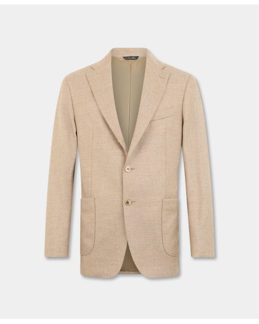 Brooks Brothers Natural Plain Twill Wool-Cashmere Blazer for men