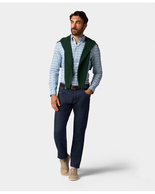 Camisa De Corte Slim De Golden Fleece A Cuadros Con Cuello Button-down Brooks Brothers de hombre de color Blue