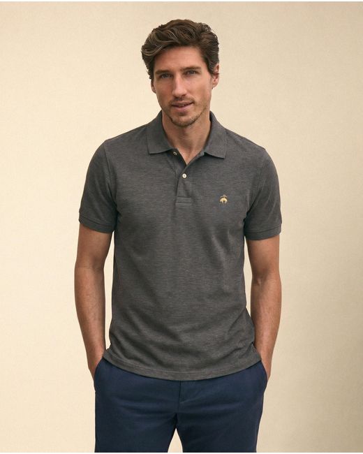 Brooks Brothers Gray Golden Fleece Supima Cotton Polo for men