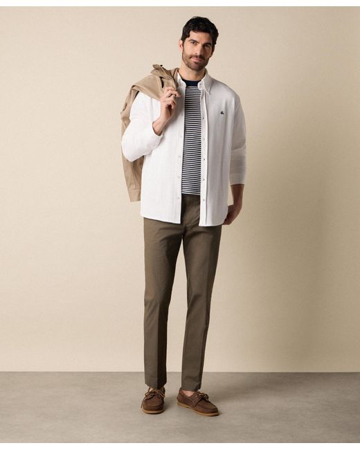 Brooks Brothers Multicolor Stretch Cotton Poplin Chino for men