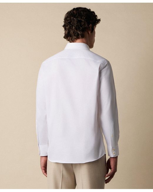Brooks Brothers White Thomas Mason Regular Fit Shirt With English Spread Collar for men