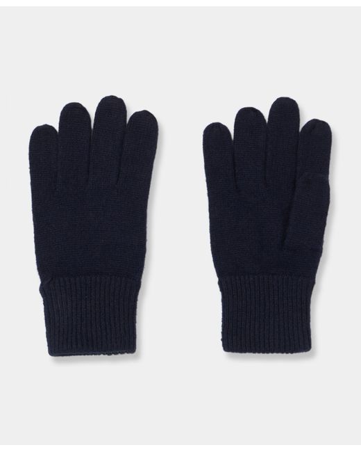 Brooks Brothers Blue Cashmere Gloves for men