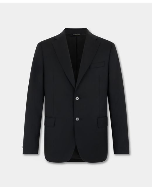 Brooks Brothers Black Performance Twill Virgin Wool Blazer for men