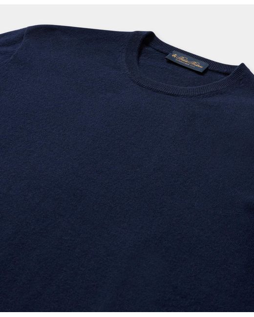 Brooks Brothers Blue Cashmere Crewneck for men