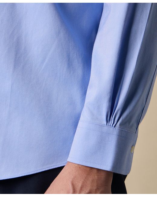 Brooks Brothers Blue Slim Fit Non-Iron Performance Shirt With Ainsley Collar for men