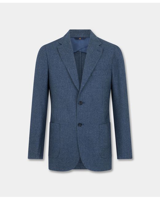 Brooks Brothers Blue Melange Wool Blend Blazer for men