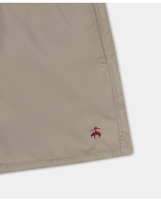 Brooks Brothers Gray Plain Swim Trunks for men