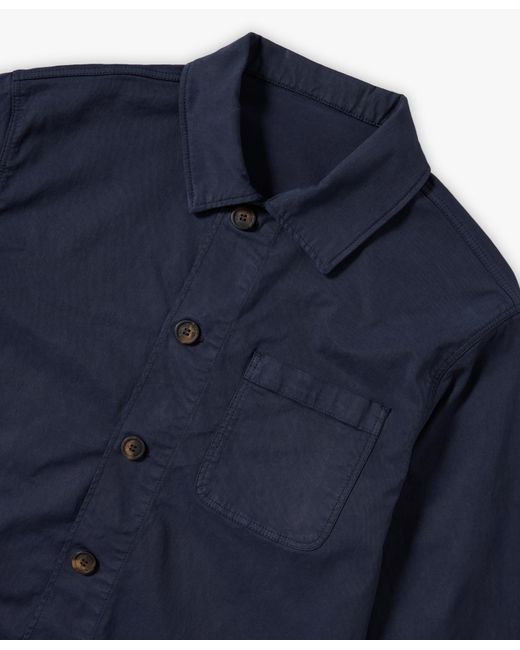 Brooks Brothers Marineblaue Stückgefärbte Hemdjacke in Blue für Herren