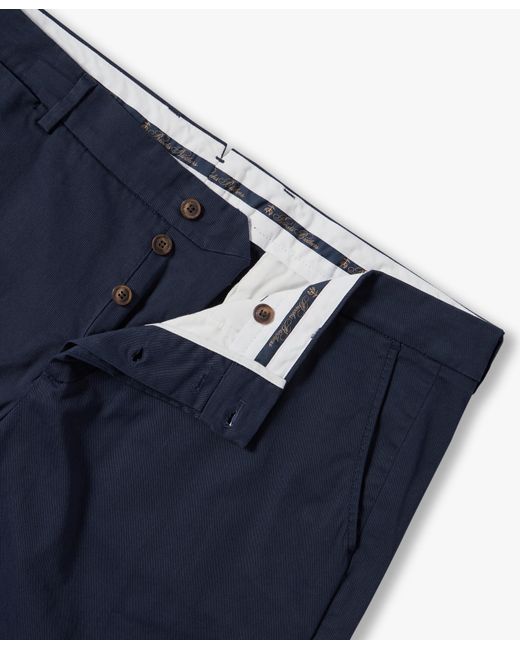 Pantalon Chino Bleu Marine Coupe Décontractée En Coton Double Retors Brooks Brothers pour homme en coloris Blue