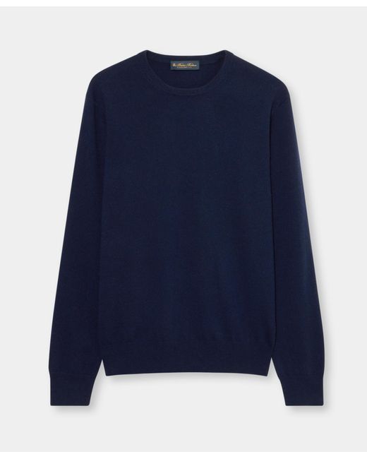 Brooks Brothers Blue Cashmere Crewneck for men