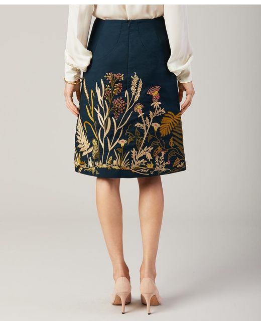 embroidered patterned skirt