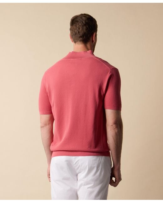 Brooks Brothers Red Open Collar Piqué Knit Polo for men