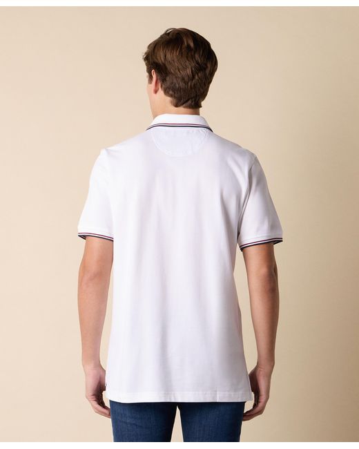 Brooks Brothers White Golden Fleece Stretch Cotton Pique Tennis Polo for men