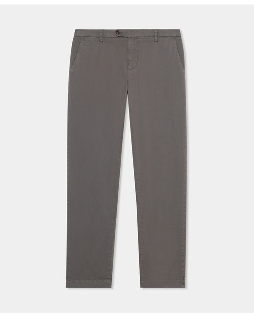 Brooks Brothers Gray Stretch Cotton Twill Chino for men