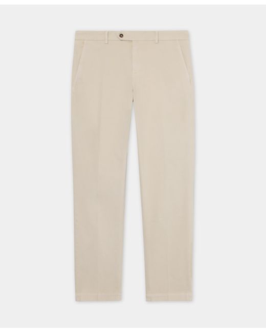 Regular Fit Soft Twill Kirman Chino di Brooks Brothers in Natural da Uomo