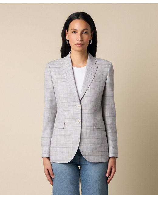 Brooks Brothers Gray Glen Plaid Cotton Blazer