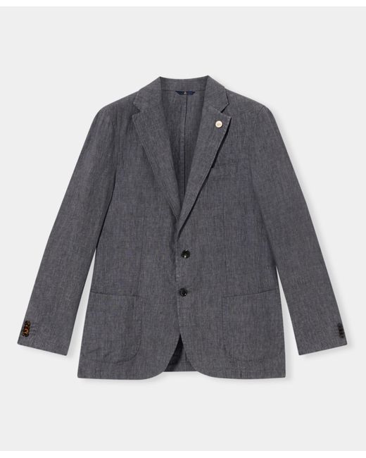 Blazer De Lino De Un Solo Botón Brooks Brothers de hombre de color Gray