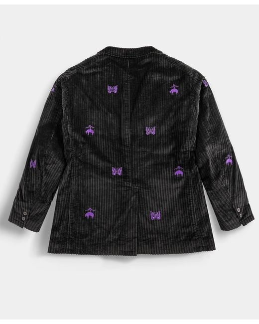 Brooks Brothers Black Embroidered Corduroy Sack Blazer for men
