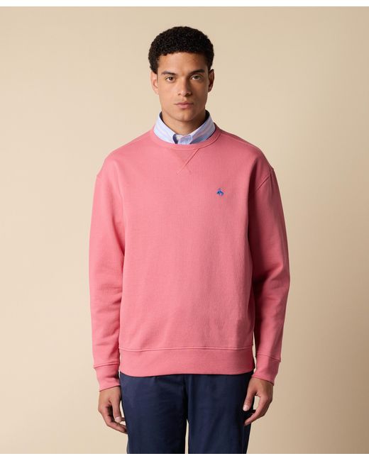 Brooks Brothers Pink Cotton Sweatshirt With Embroidered Logo for men