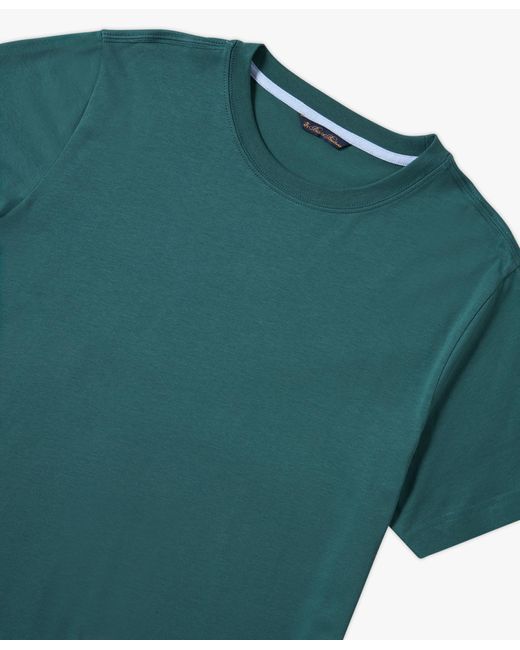 Brooks Brothers Grünes Baumwoll-t-shirt Mit Rundhalsausschnitt in Green für Herren