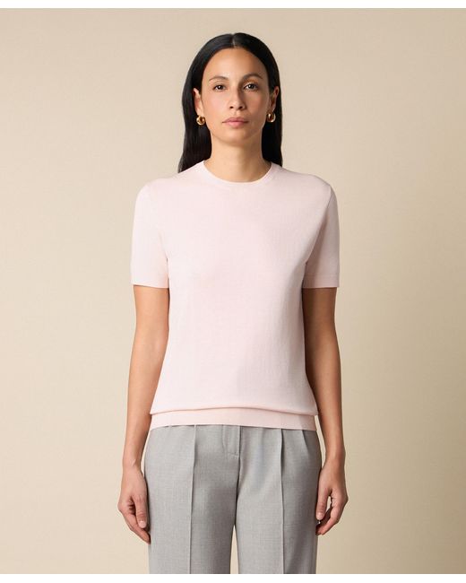 Brooks Brothers Pink Cotton Knit Top